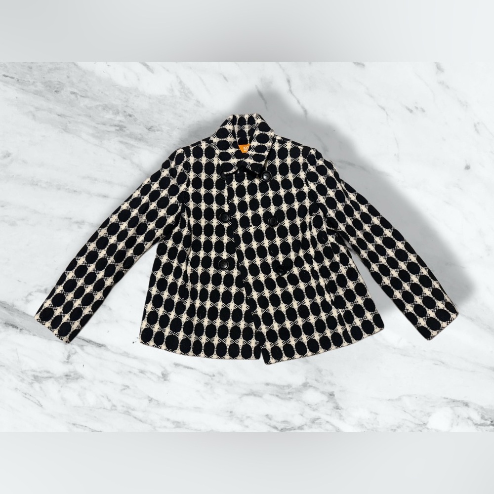 kors michael kors double breasted wool pea coat - size 8